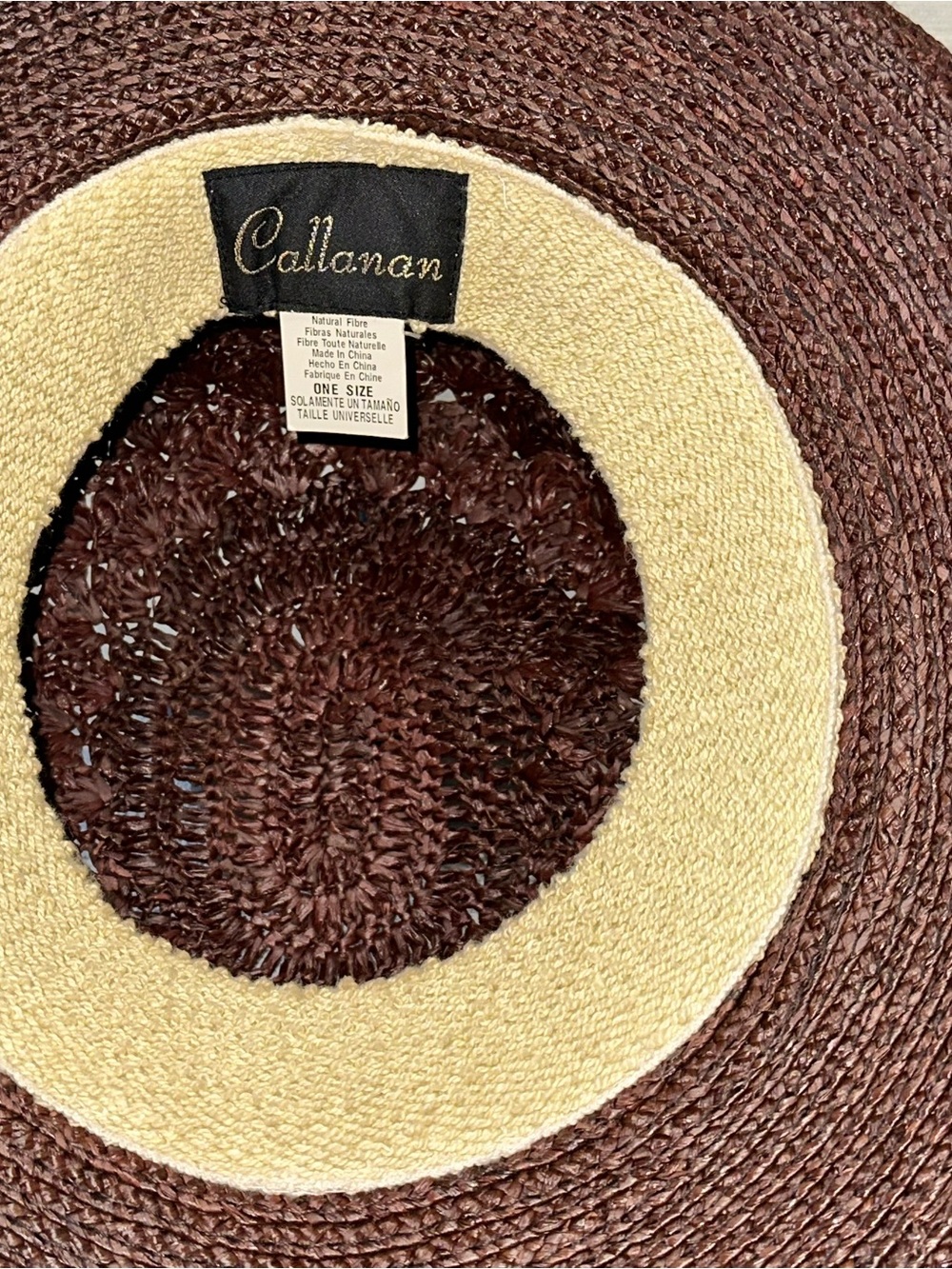 Vintage Callanan Hand Woven Raffia Hat - Picture 7 of 8